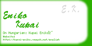 eniko kupai business card